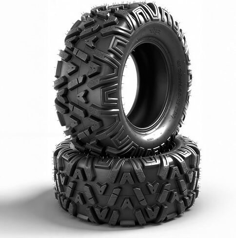 إطارات TRIBLE SIX مقاس 26x11-12 ATV UTV، 6 إطارات PR لجميع التضاريس مقاس 26x11x12 لمسار الطين الرملي، مداس غير اتجاهي، بدون أنبوب (عبوة من قطعتين) in Kuwait