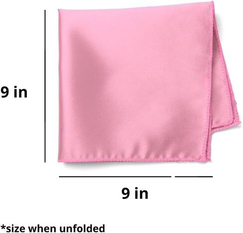 tiemart Bright Pink Solid Color Pocket Square in Saudi Arabia