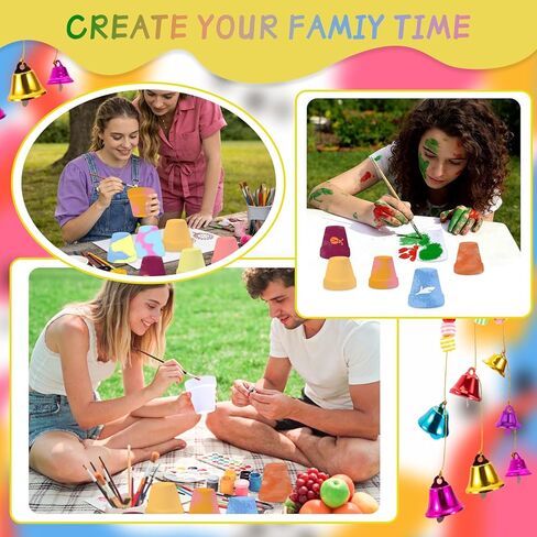 6 أجهزة كمبيوتر مثال عيد الهالوين الأواني النضرة لطلاءات الطلاء-5 ألوان السيراميك غير الملحوظة لطلاء طقم الحرف الطلاء الخاص بك من الطين السيراميك الأواني ديي هالوين للأطفال in Kuwait