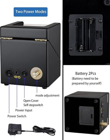 Watch Winders For Automatic Watches ，1/2/4 Watch Winder with Quiet Motor, Automatic Watch Winder With Led Light, Watch Winde With Four Rotation Modes,Soft quality watch pillow，Best Gift (7.6) in Saudi Arabia