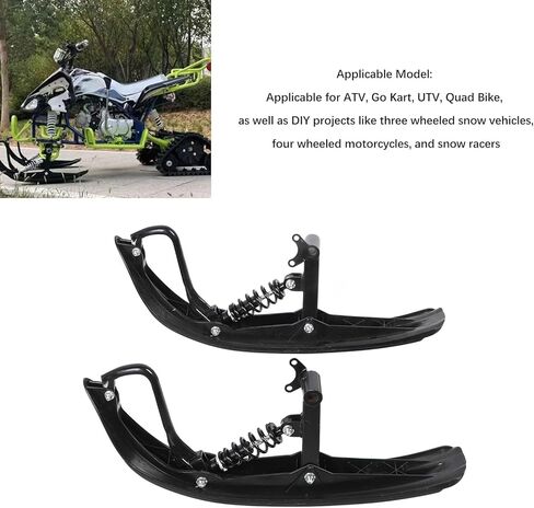 PerGar ATV زلاجة ثلج شتوية، طقم محراث ثلج عالمي، مزلقة ثلجية متينة ومتينة، قبضة معززة للشاحنات الصغيرة Go Kart UTV Quad Bike، عادية، شعبية in Saudi Arabia