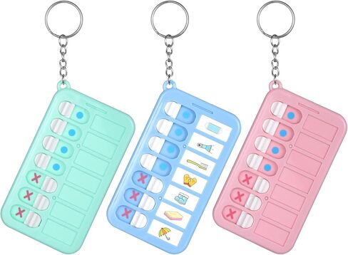 3Pcs Reminder Board, Portable Visual Schedule Keychain, ADHD Tools for Kids for Daily Weekly Planning Memo Checklist Boards in Saudi Arabia