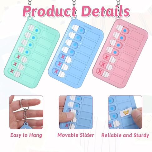 3Pcs Reminder Board, Portable Visual Schedule Keychain, ADHD Tools for Kids for Daily Weekly Planning Memo Checklist Boards in Saudi Arabia