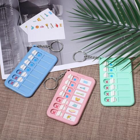 3Pcs Reminder Board, Portable Visual Schedule Keychain, ADHD Tools for Kids for Daily Weekly Planning Memo Checklist Boards in Saudi Arabia