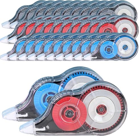 32-Pack Correction Tape with Dispenser, 39.37 ft Each, Fast Clean and Easy-to-Use White Correction Tape Office School Supplies, Random Mixed Colors in Kuwait