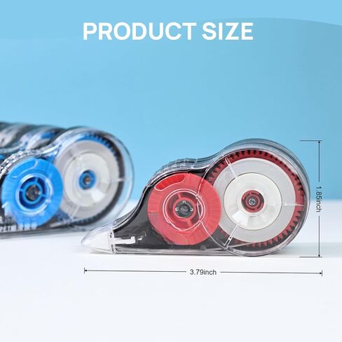 32-Pack Correction Tape with Dispenser, 39.37 ft Each, Fast Clean and Easy-to-Use White Correction Tape Office School Supplies, Random Mixed Colors in Kuwait