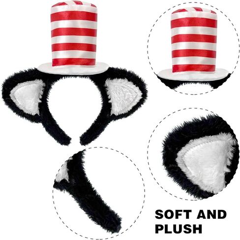 Cat Ears Headband Red Stovepipe Hat Costume In The Cute Cosplay Party in Saudi Arabia