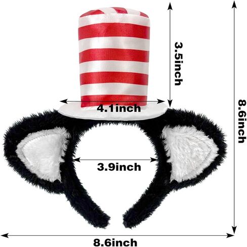 Cat Ears Headband Red Stovepipe Hat Costume In The Cute Cosplay Party in Saudi Arabia