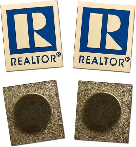 دبوس طية صدر كبير يحمل شعار Realtor® مع ظهر مغناطيسي (عبوتان ذهبي وفضي) in Kuwait