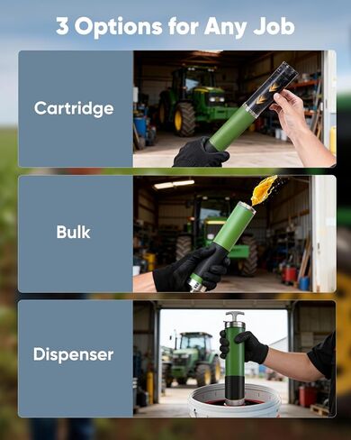 J-KU Grease Gun, 14 oz Manual Pistol Grip Grease Gun Kit – Heavy Duty 8000 PSI High Pressure Grease Gun with Air Bleed Valve for Easy Priming, Flexible Hose & 6 Nozzles for Automotive, Marine, Tractor in Saudi Arabia