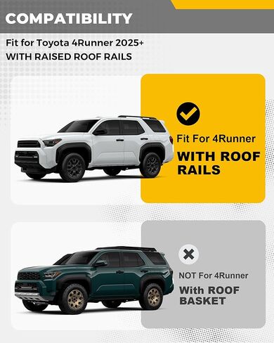 330LBS Lockable Cross Bars Roof Rack Fit for 2025 2026 Toyota 4Runner Aluminum Crossbars Cargo Bar Luggage Baggage Carrier Rooftop Accessories, for Storage Bag Kayak Snowboard Canoe Bike in Saudi Arabia
