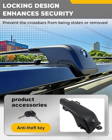 330LBS Lockable Cross Bars Roof Rack Fit for 2025 2026 Toyota 4Runner Aluminum Crossbars Cargo Bar Luggage Baggage Carrier Rooftop Accessories, for Storage Bag Kayak Snowboard Canoe Bike in Saudi Arabia