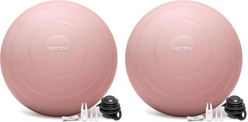 YOTTOY Anti-Burst Exercise Ball for Working Out, Yoga Ball for Pregnancy,Extra Thick Workout Ball for Physical Therapy,Stability Ball for Ball Chair Fitness with Pump in Kuwait