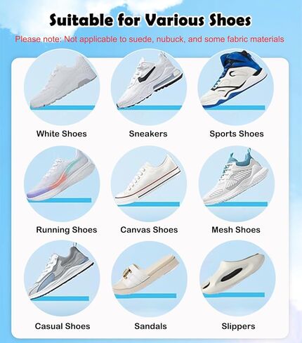 Water-free Sneaker Cleaner, White Shoe Cleaning Kit for Trainer Shoes, Tennis, Running, Golf, PU, Canvas, Rubber and more-150ml/5.3 fl.oz in Saudi Arabia
