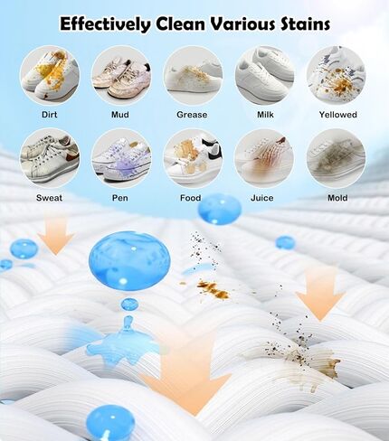 Water-free Sneaker Cleaner, White Shoe Cleaning Kit for Trainer Shoes, Tennis, Running, Golf, PU, Canvas, Rubber and more-150ml/5.3 fl.oz in Saudi Arabia