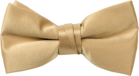 Spring Notion Boys' Pre-Tied Banded Satin Bow Tie, Small, Antique Gold in Saudi Arabia