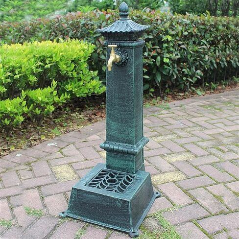 European-Style Cast Iron Retro Vertical Square Sink Courtyard Sink Basin Home Decoration Ornaments Metal Wash Basin Wall Water Fountain in Saudi Arabia