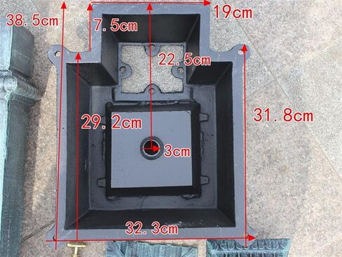 European-Style Cast Iron Retro Vertical Square Sink Courtyard Sink Basin Home Decoration Ornaments Metal Wash Basin Wall Water Fountain in Saudi Arabia