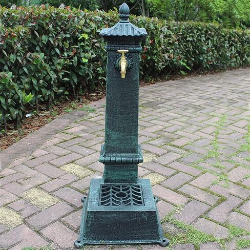 European-Style Cast Iron Retro Vertical Square Sink Courtyard Sink Basin Home Decoration Ornaments Metal Wash Basin Wall Water Fountain in Saudi Arabia