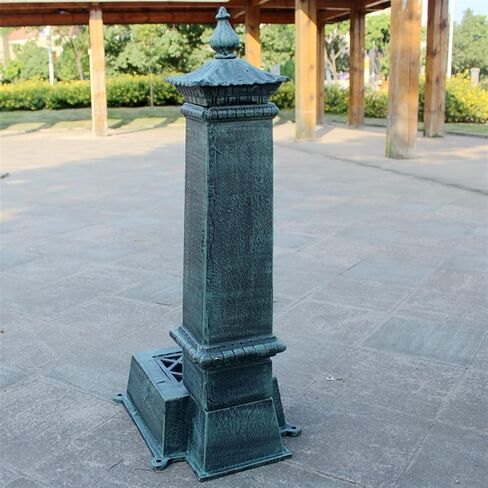 European-Style Cast Iron Retro Vertical Square Sink Courtyard Sink Basin Home Decoration Ornaments Metal Wash Basin Wall Water Fountain in Saudi Arabia
