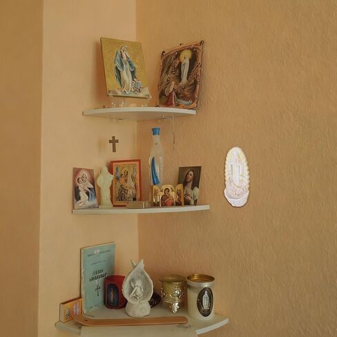 Sewroro Resin Holy Water Font for Wall Guadalupe Catholic Wall Hanging Decor for Home Entrance First Communion in Saudi Arabia