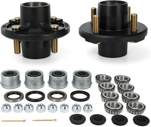 ptnhz 2 مجموعة 4 مسامير 4 "مقطورة محور عدة 4x4 مقطورة المحور عدة ل 2000 رطل 4 العروة مقطورة المحور، يناسب 1" و 1-1 / 16 "المغزل المستقيم ث / L44649 و L44643 محامل، غطاء الغبار، المكونات المطاطية in Saudi Arabia