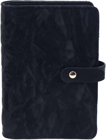 Mogoostry A6 Binder Cover Heart Shaped Stitching PU Pink Leather 6 Ring Loose Leaf Refillable Notebook Round Ring Binder Protector Snap Closure Budget Folder in Saudi Arabia