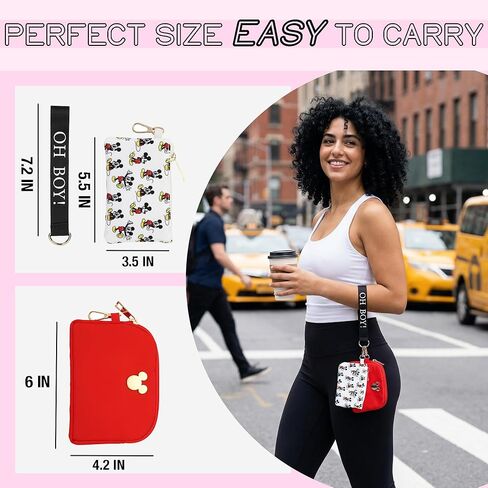 Disney Mickey Mouse All-Over Character Print 2-Piece Women's Coin Purse & Wristlet in Saudi Arabia