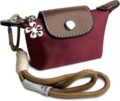 Women’s Mini Coin Purse Keychain – Vintage Nylon Zip Wallet – Compact, Stylish Change Purse for Cards, Cash, and Coins (beige) in Saudi Arabia