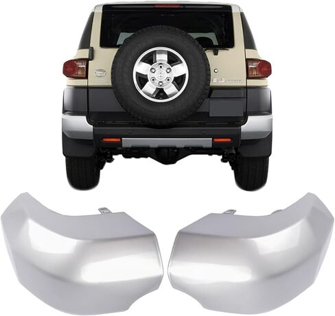 غطاء أغطية نهاية المصد الخلفي من البلاستيك المطلي بالفضة لاستبدال 2007-2014 Toyota FJ Cruiser TO1104121 5246335021 TO1105121 5246235021 in Kuwait