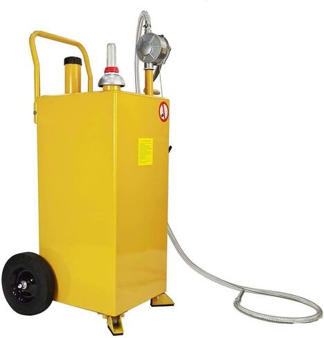 30 Gallon Fuel Caddy, Gas Caddy Storage w/Wheels & Manual Siphon Pump,Portable Diesel Fuel Transfer Storage Tank for ATV Car Mowers Tractors Boats Automobiles Red in Kuwait