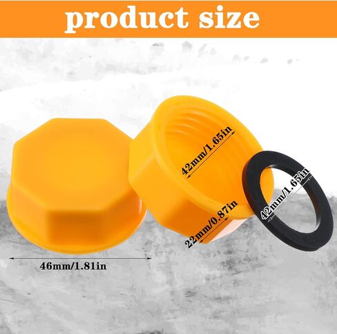 6 Pcs Gallon Gas Can Cap, 5 Gallon Replacement Lid With Coarse Thread, 3/5 Water Jug Cap, Yellow Portable Gas Tank Lid for Fuel Storage Sealing in Saudi Arabia