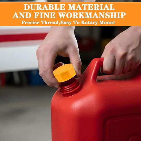 6 Pcs Gallon Gas Can Cap, 5 Gallon Replacement Lid With Coarse Thread, 3/5 Water Jug Cap, Yellow Portable Gas Tank Lid for Fuel Storage Sealing in Saudi Arabia