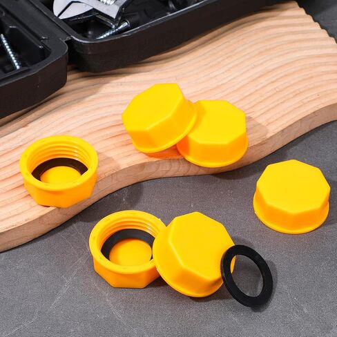 6 Pcs Gallon Gas Can Cap, 5 Gallon Replacement Lid With Coarse Thread, 3/5 Water Jug Cap, Yellow Portable Gas Tank Lid for Fuel Storage Sealing in Saudi Arabia