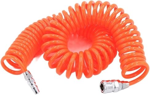 Spring air pipe air compressor gas line pneumatic pressure telescopic hose spiral air pipe steam pipe with joint(PU10X6.5,6M) in Kuwait
