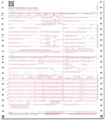 نماذج CMS Forms، نماذج مطالبات الأعمال المستمرة المكونة من جزأين، أبيض/أبيض، 9-1/2 بوصة × 11 بوصة، 1000 نموذج in Saudi Arabia