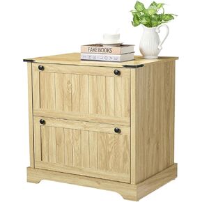 خزائن ملفات مقاس 30 بوصة، خزانة ملفات أفقية مع درجين ومجلدات ملفات معلقة، خزانة تخزين أفقية خشبية ذات أدراج واسعة للمستندات مقاس A4، والرسائل، والقانونية، وF4 - طبيعية in Kuwait