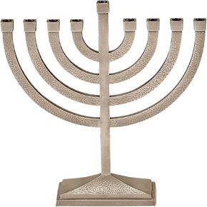 Rite Lite Aluminum Hammered Menorah - Modern Hanukkah Candle Menorah Elegant Centerpiece Chanukah Candlestick Holder Jewish Holiday Party Favors Judaica Decorations Gifts 8.5" H (Copper Finish) in Saudi Arabia