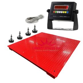 Liberty LS-800-4X8 NTEP Certified (Legal for Trade) Industrial Floor Scale | 48" x 96" | Capacity of 10,000 lbs x 2 lb + Blue in Kuwait