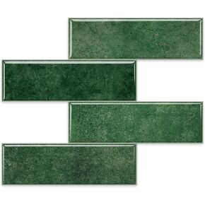 10 Sheets Thick Peel and Stick Backsplash, Self Adhesive Wall Tiles, Stick on Backsplash for Kitchen and Bathroom, 12"x9.8", Deep Blue in Saudi Arabia