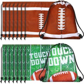 MIMIND 16 Pcs Football Drawstring Bag 15.8 x 13.4 Inch Football Backpack Treat Bag for Sports Decoration in Kuwait