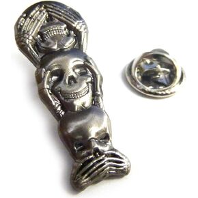 See NO Hear NO Speak NO Evil Biker Harley Hat Jacket Vest Tie Tack Lapel Pin in Saudi Arabia