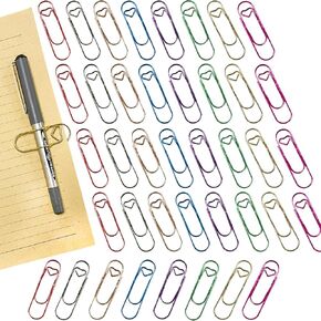 40 PCS Metal Pen Holder Clips for Notebook - Colorful Planner Pen Holder & Paper Clip Set - Multi-Purpose Pencil Clips for Journal Planner Office School Supplies in Kuwait