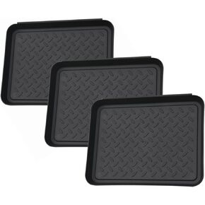 DZS 3 عبوات من صينية الأحذية البلاستيكية وحصيرة التمهيد، صينية مدخل متينة مقاومة للماء للاستخدام الداخلي، مجموعة متعددة للأحذية الموحلة والرطبة in Kuwait