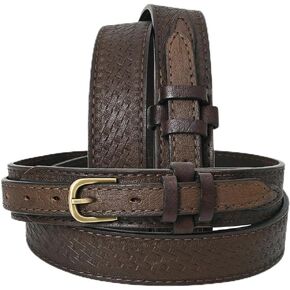 HILASON Western Genuine Leather Belt for Men Women Cowboy Cowgirl Handmade Unisex Full Grain Heavy Duty Tooled Jeans in Kuwait