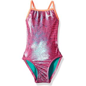 The Finals Youth Women's Cobra Foil Flutter Back Swimsuits in Kuwait