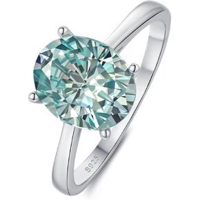 Moissanite Engagement Promise Rings 1CT-3CT 18K White Gold Plated 925 Sterling Silver D Color VVS1 Clarity Wedding Rings Gift for Women GRA Certified in Saudi Arabia