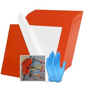 Electrical Putty Pads Fire Barrier Moldable Fire Putty Pads Adhesive Putty for Wall Firestop Pads for Sockets Openings Electrical Box 7-1/2 inch (24) in Saudi Arabia