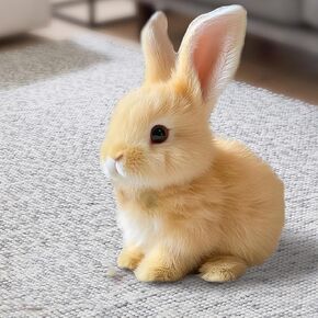 Oprtuisi Bunby - لعبة الأرنب الواقعي الخاصة بي، مع حركات نابضة بالحياة، وقفزات، وتشنجات وأذنين متموجة، مصنوعة يدويًا، هدية عيد الفصح (بني) in Kuwait