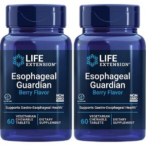 Life Extension Esophageal Guardian, alginic acid, potassium bicarbonate, get long-lasting relief from gastric distress, vegetarian, non-GMO, gluten-free, 60 vegetarian chewable tablets in Saudi Arabia